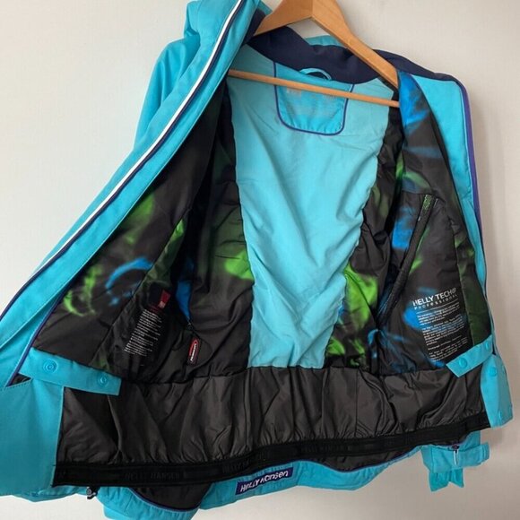 Helly Hansen Professional Floria Insulated Ski Snow Jacket Coat Blue Size Medium - Picture 7 of 15